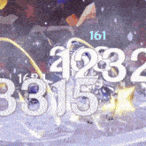 a video game screen shows numbers including the numbers 161 and 2123