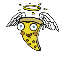 pizza angel pizza flying pizza angel googly eyes