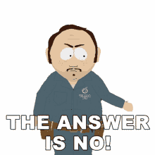 the answer is no clark malkinson south park no way not happening