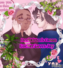 devil kitten 's canon lucifer loves jay written in pink