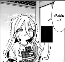 a black and white drawing of a girl wearing an american flag shirt .