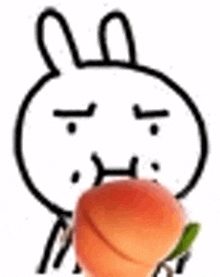 Bunny Eating GIF - Bunny Eating Peach GIFs