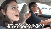 how would you run out of chicken sandwich chicken sandwich burger snack problem