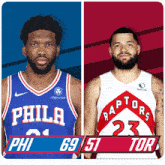 Philadelphia 76ers (69) Vs. Toronto Raptors (51) Half-time Break GIF