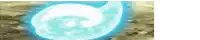 a blue circle with a swirl in the middle of it