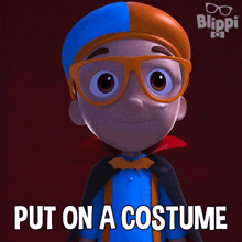 Put On A Costume Blippi GIF - Put On A Costume Blippi Blippi Wonders - Educational Cartoons For Kids GIFs
