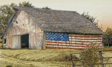 American Barn American Flag GIF - American Barn American Flag Old Barn GIFs