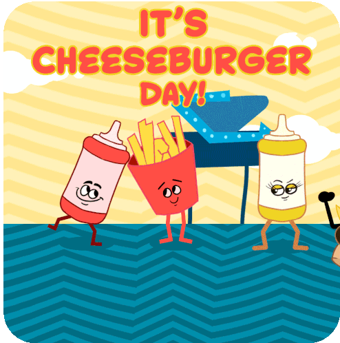 Cheeseburger Day Its Cheeseburger Day Sticker - Cheeseburger Day Its Cheeseburger Day Happy Cheeseburger Day Stickers