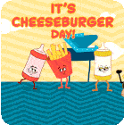 Cheeseburger Day Its Cheeseburger Day Sticker - Cheeseburger Day Its Cheeseburger Day Happy Cheeseburger Day Stickers