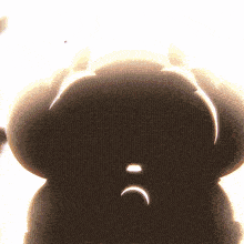 a silhouette of a person with horns and a crescent moon