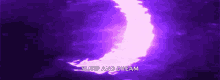 moon purple flowing water
