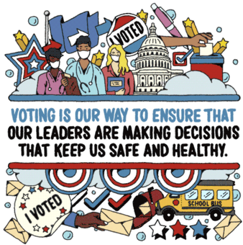 Voting Is Our Way To Ensure That Our Leaders Are Making Decisions That Keep Us Safe And Healthy Sticker - Voting Is Our Way To Ensure That Our Leaders Are Making Decisions That Keep Us Safe And Healthy Voting Rights Stickers