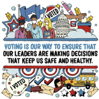 Voting Is Our Way To Ensure That Our Leaders Are Making Decisions That Keep Us Safe And Healthy Sticker - Voting Is Our Way To Ensure That Our Leaders Are Making Decisions That Keep Us Safe And Healthy Voting Rights Stickers
