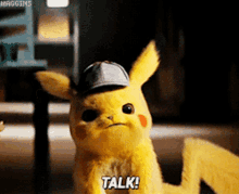 Detective Pikachu Talk GIF - Detective Pikachu Talk Speak GIFs