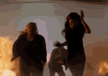 Running From An Explosion GIF - Explosion Rebel Wilson Fat Amy GIFs