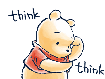 Pooh Think Sticker - Pooh Think Pooh Bear Stickers