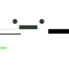 a black and white drawing of a face with a green line behind it .