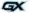 a blurry picture of the letters gx on a white background .