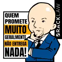 a cartoon of a bald man with the words quem promete muito