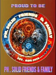 a poster that says ph solid friends & family