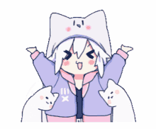 mafumafu cute animated happy clap