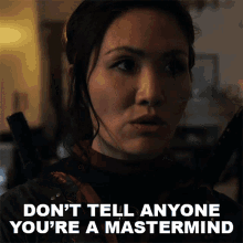 Dont Tell Anyone Youre A Mastermind Violet GIF - Dont Tell Anyone Youre A Mastermind Violet Blood And Treasure GIFs