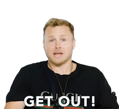 Get Out Out Sticker - Get Out Out Go Away Stickers