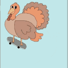 Skate Or Die GIF - Skate Or Die Turkey Thanksgiving GIFs