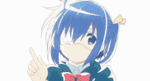 rikka takanashi anime cute kawaii finger waving