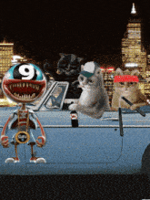 a cartoon character with a number 9 on his head
