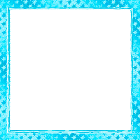 a blue frame with a white background and a pattern of snowflakes
