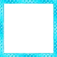 a blue frame with a white background and a pattern of snowflakes