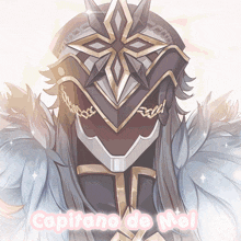 a drawing of a person with the words capitano de nei written below them