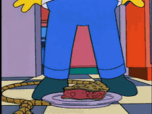 Homer Simpson Floor Pie GIF