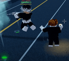 a screenshot of a video game shows a person holding a gun and another person holding a lighter