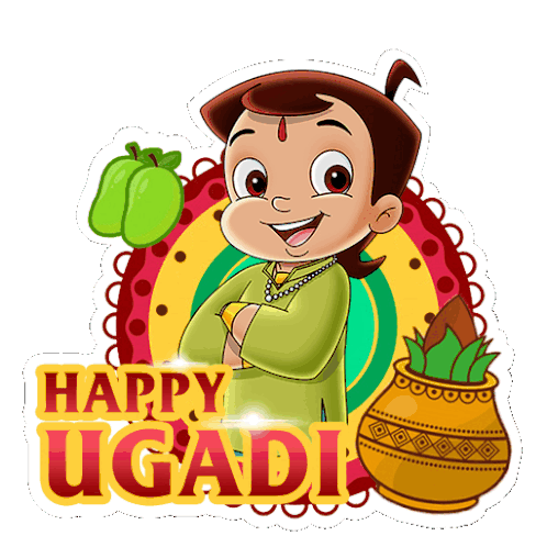 Happy Ugadi Chhota Bheem Sticker