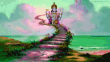 Lord Vishnu Flowers GIF
