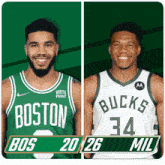 Boston Celtics (20) Vs. Milwaukee Bucks (26) First-second Period Break GIF - Nba Basketball Nba 2021 GIFs