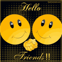 hello friend hi shake hands handshake emoji
