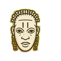 a cartoon drawing of a man 's face with a crown on it