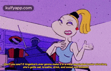 a cartoon of angelica from rugrats says " don t you see "