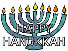 happy hanukkah menorah greetings candles