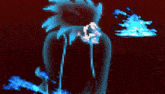 a pixel art drawing of a skeleton with chains around his neck