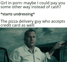 a man in a car with a caption that says girl in porn