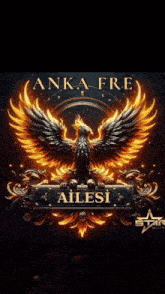 a poster for anka fre ailesi features a phoenix