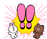 Brown And Cony Cony Sticker - Brown And Cony Cony Brown Stickers