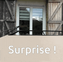 the word surprise that is on a white surface