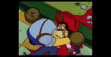 a cartoon of homer simpson laying on the floor