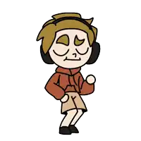 a cartoon of a man wearing headphones and a hoodie