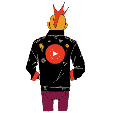 rock and roll punk music mohawk leather jacket